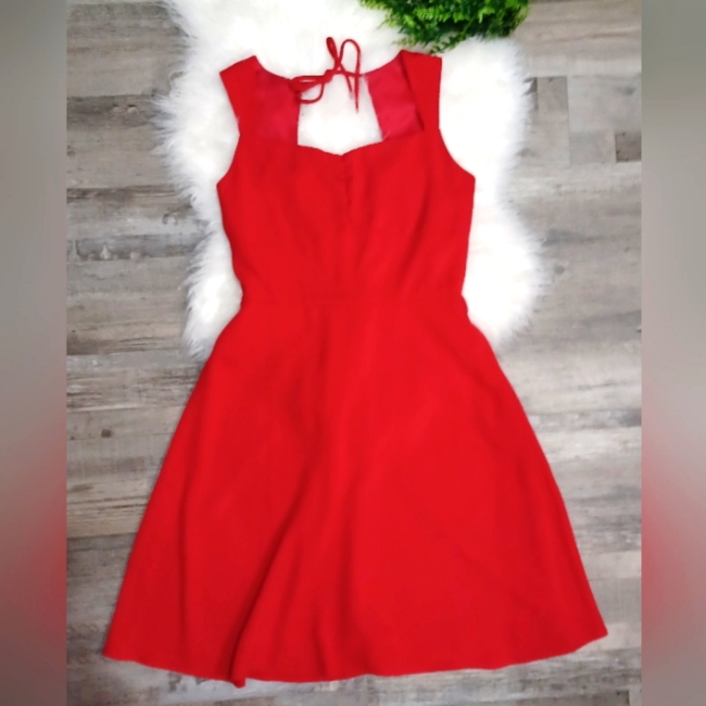 Danny & Nicole Red Midi Dress Size 8